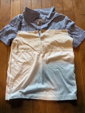OshKosh B'gosh Short-Sleeve Gradient Polo in Blue, Cream & White
